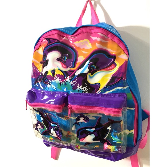 Vintage Handbags - Vintage 90s Lisa Frank Backpack